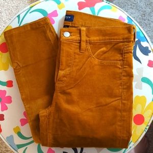 JCrew Mid-Rise Skinny Corduroy Pant, Worn Once, Size 26, Golden Brandy Color